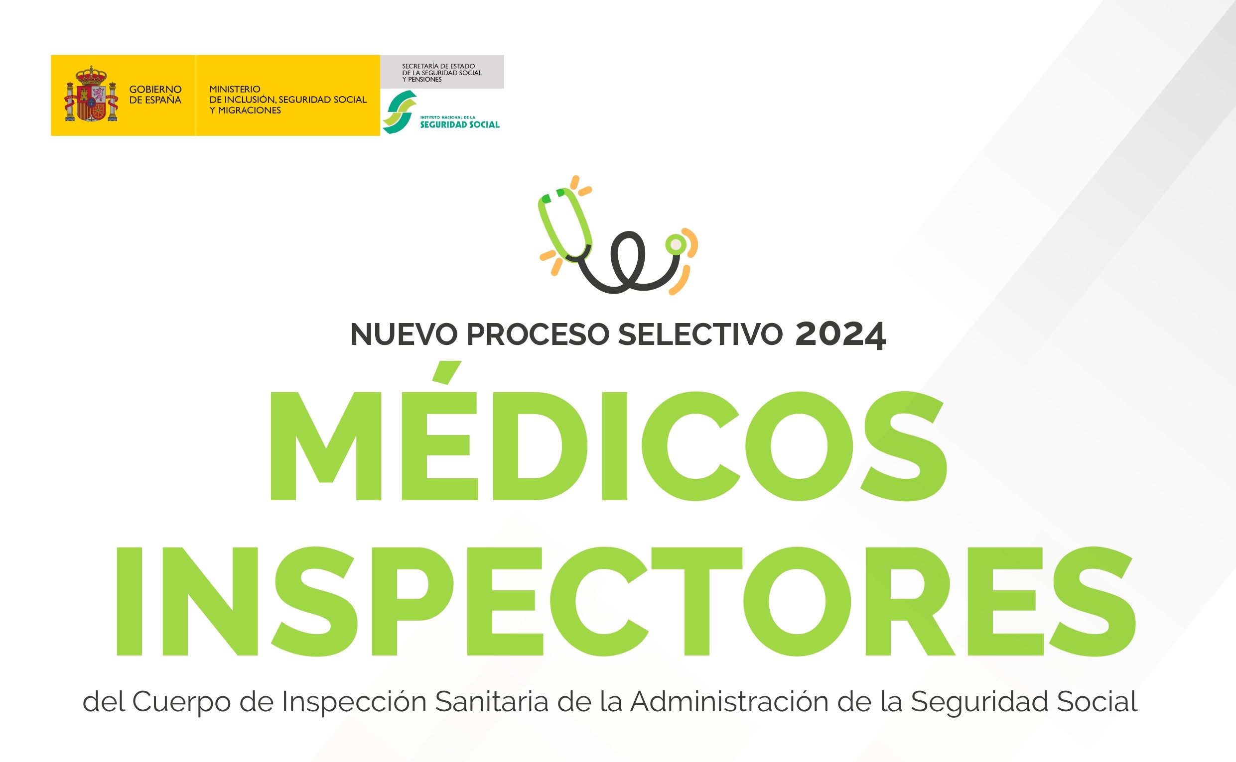 181 plazas para Médicos Inspectores del Cuerpo de Inspección Sanitaria de la Administración de la Seguridad Social