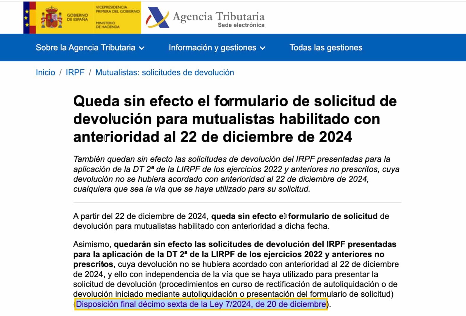 nuevo formulario devolucion irpf 1